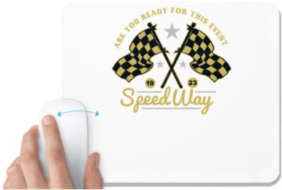 UDNAG White Mousepad 'Race Event | Speedway' for Computer / PC / Laptop [230 x 200 x 5mm] Mousepad(White)