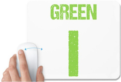 UDNAG White Mousepad 'Navratri | Green' for Computer / PC / Laptop [230 x 200 x 5mm] Non Slip Base Mousepad(White)