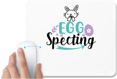 UDNAG White Mousepad 'Easter | Rabbit egg specting' for Computer / PC / Laptop [230 x 200 x 5mm] Mousepad(White)
