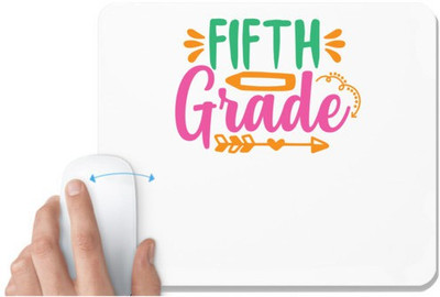 UDNAG White Mousepad 'School Teacher | fifth grade' for Computer / PC / Laptop [230 x 200 x 5mm] Non Slip Base Mousepad(White)
