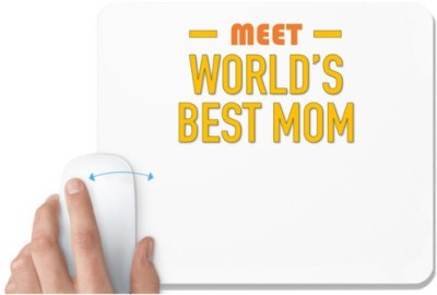 UDNAG White Mousepad 'Mother Daughter | Meet worlds best Mom' for Computer / PC / Laptop [230 x 200 x 5mm] Mousepad(White)