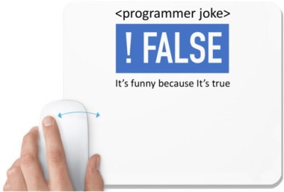 UDNAG White Mousepad 'Coder | Programmer joke' for Computer / PC / Laptop [230 x 200 x 5mm] Mousepad(White)