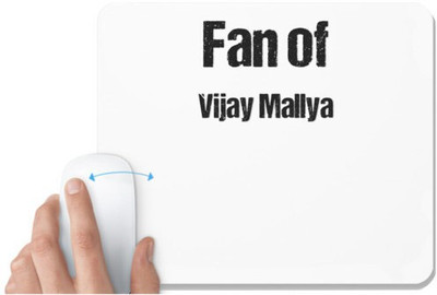 UDNAG White Mousepad 'Vijay Mallya | Fan of Vijay Mallya' for Computer / PC / Laptop [230 x 200 x 5mm] Mousepad(White)