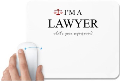 UDNAG White Mousepad 'Lawyer | I am a Lawyer' for Computer / PC / Laptop [230 x 200 x 5mm] Mousepad(White)
