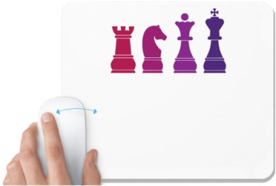 UDNAG White Mousepad 'Game | Chess Pieces' for Computer / PC / Laptop [230 x 200 x 5mm] Mousepad(White)