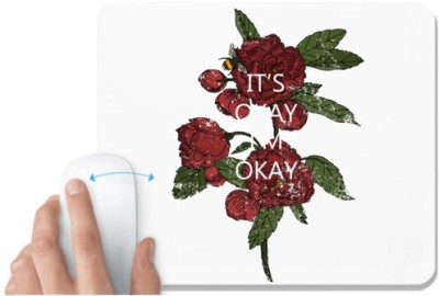 UDNAG White Mousepad 'Flower | Rose flower' for Computer / PC / Laptop [230 x 200 x 5mm] Mousepad(White)