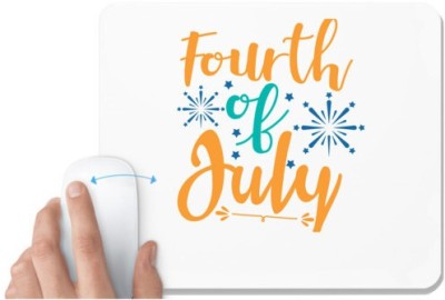 UDNAG White Mousepad 'American Independance Day | fourth of July' for Computer / PC / Laptop [230 x 200 x 5mm] Mousepad(White)