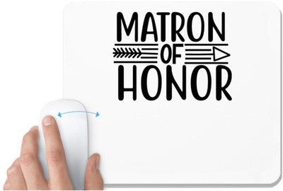 UDNAG White Mousepad 'Honour | Matron of1' for Computer / PC / Laptop [230 x 200 x 5mm] Mousepad(White)