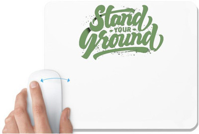 UDNAG White Mousepad 'Stand your ground' for Computer / PC / Laptop [230 x 200 x 5mm] Non Slip Base Mousepad(White)