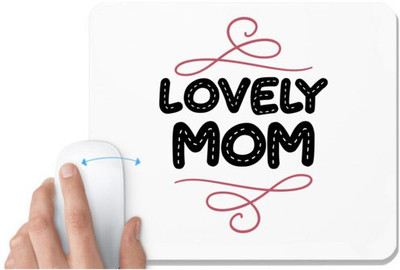 UDNAG White Mousepad 'Mother | LOVELY MOM' for Computer / PC / Laptop [230 x 200 x 5mm] Non Slip Base Mousepad(White)