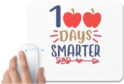 UDNAG White Mousepad 'Smart | 100 days smarterrr' for Computer / PC / Laptop [230 x 200 x 5mm] Mousepad(White)