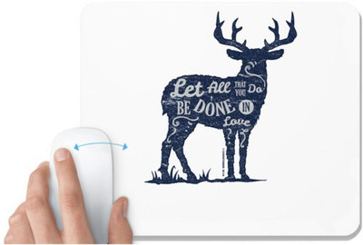 UDNAG White Mousepad 'Love | Let all that you do be done in love' for Computer / PC / Laptop [230 x 200 x 5mm] Mousepad(White)