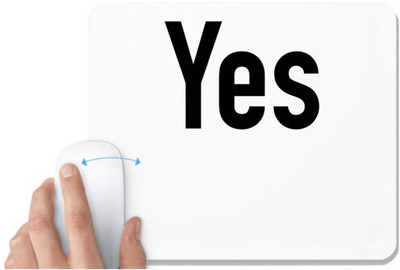 UDNAG White Mousepad 'Couple | Yes' for Computer / PC / Laptop [230 x 200 x 5mm] Non Slip Base Mousepad(White)