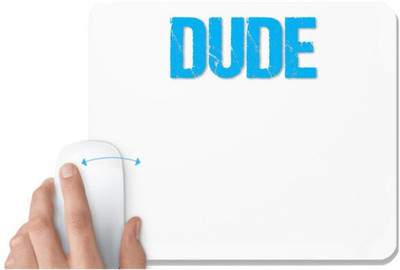 UDNAG White Mousepad 'Love Couple | Dude' for Computer / PC / Laptop [230 x 200 x 5mm] Non Slip Base Mousepad(White)