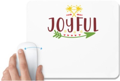 UDNAG White Mousepad 'Christmas Santa | joyful1' for Computer / PC / Laptop [230 x 200 x 5mm] Mousepad(White)