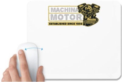 UDNAG White Mousepad 'machina Motor' for Computer / PC / Laptop [230 x 200 x 5mm] Mousepad(White)