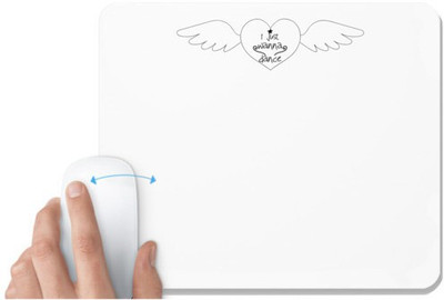 UDNAG White Mousepad '| i just wanna dance' for Computer / PC / Laptop [230 x 200 x 5mm] Non Slip Base Mousepad(White)
