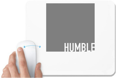 UDNAG White Mousepad 'Humble' for Computer / PC / Laptop [230 x 200 x 5mm] Non Slip Base Mousepad(White)