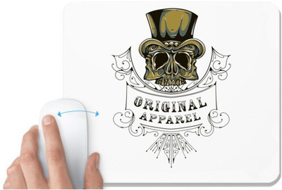 UDNAG White Mousepad 'Death | Hat Original Apparel' for Computer / PC / Laptop [230 x 200 x 5mm] Mousepad(White)