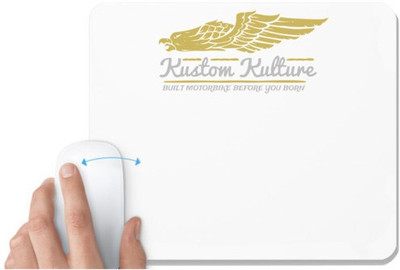 UDNAG White Mousepad 'Eagle and Custome Culture' for Computer / PC / Laptop [230 x 200 x 5mm] Mousepad(White)