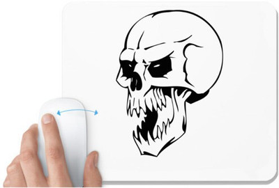 UDNAG White Mousepad 'Death | White Skull' for Computer / PC / Laptop [230 x 200 x 5mm] Mousepad(White)