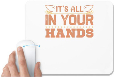 UDNAG White Mousepad 'Future | It's all' for Computer / PC / Laptop [230 x 200 x 5mm] Non Slip Base Mousepad(White)