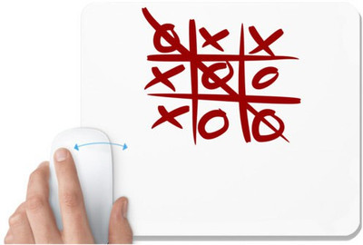 UDNAG White Mousepad 'Puzzle | tic tac toe' for Computer / PC / Laptop [230 x 200 x 5mm] Mousepad(White)