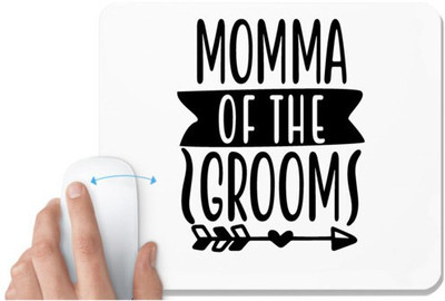 UDNAG White Mousepad 'Mother | Momma of the grooms' for Computer / PC / Laptop [230 x 200 x 5mm] Non Slip Base Mousepad(White)