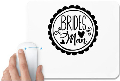 UDNAG White Mousepad 'Love Bride | Brides mom' for Computer / PC / Laptop [230 x 200 x 5mm] Non Slip Base Mousepad(White)