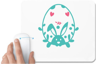 UDNAG White Mousepad 'Easter | egg specting' for Computer / PC / Laptop [230 x 200 x 5mm] Mousepad(White)
