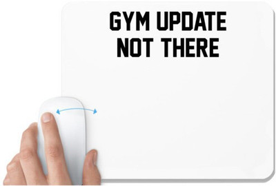 UDNAG White Mousepad 'Gym | Gym Update' for Computer / PC / Laptop [230 x 200 x 5mm] Non Slip Base Mousepad(White)
