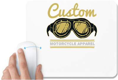 UDNAG White Mousepad 'Custome motorcycle apparel' for Computer / PC / Laptop [230 x 200 x 5mm] Non Slip Base Mousepad(White)