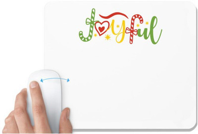 UDNAG White Mousepad 'Christmas Santa | joyful2' for Computer / PC / Laptop [230 x 200 x 5mm] Mousepad(White)