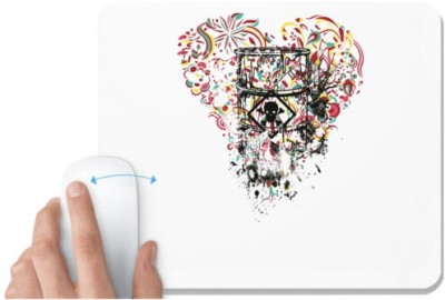 UDNAG White Mousepad 'Danger | Death tank' for Computer / PC / Laptop [230 x 200 x 5mm] Mousepad(White)