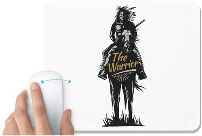UDNAG White Mousepad 'Wild wild west | Wild west the warrior original hunter' for Computer / PC / Laptop [230 x 200 x 5mm] Non Slip Base Mousepad(White)