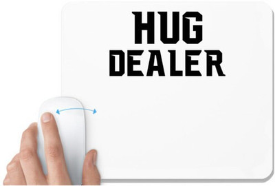 UDNAG White Mousepad 'Hug | HUG DEALER' for Computer / PC / Laptop [230 x 200 x 5mm] Non Slip Base Mousepad(White)