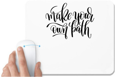UDNAG White Mousepad 'Make your own path' for Computer / PC / Laptop [230 x 200 x 5mm] Non Slip Base Mousepad(White)