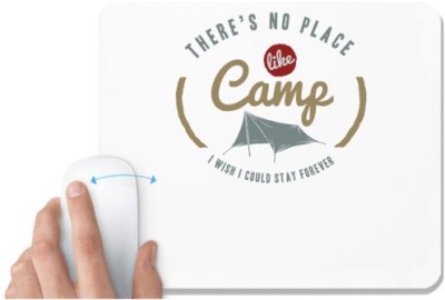 UDNAG White Mousepad 'Camp and Tent' for Computer / PC / Laptop [230 x 200 x 5mm] Mousepad(White)