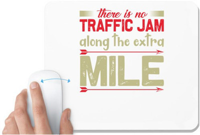 UDNAG White Mousepad 'Traffic Jam | There is no' for Computer / PC / Laptop [230 x 200 x 5mm] Non Slip Base Mousepad(White)