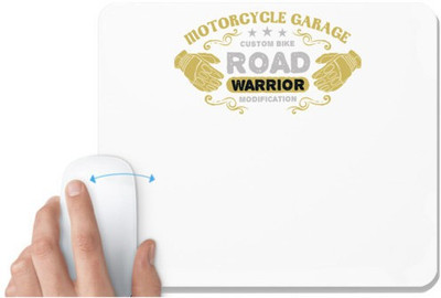 UDNAG White Mousepad 'Road Warrior' for Computer / PC / Laptop [230 x 200 x 5mm] Mousepad(White)