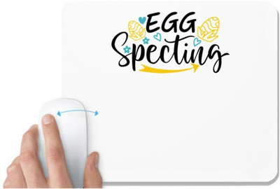 UDNAG White Mousepad 'Easter | Egg Specting 2' for Computer / PC / Laptop [230 x 200 x 5mm] Mousepad(White)