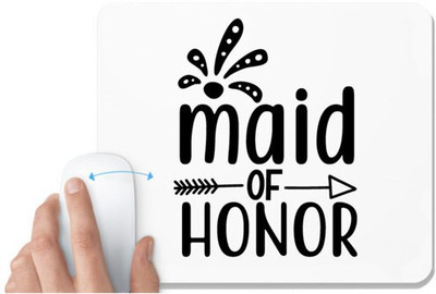 UDNAG White Mousepad 'Honour | Maid of the1' for Computer / PC / Laptop [230 x 200 x 5mm] Mousepad(White)