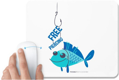 UDNAG White Mousepad 'Free piercing' for Computer / PC / Laptop [230 x 200 x 5mm] Non Slip Base Mousepad(White)