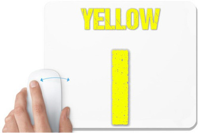 UDNAG White Mousepad 'Navratri | Yellow' for Computer / PC / Laptop [230 x 200 x 5mm] Non Slip Base Mousepad(White)