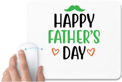 UDNAG White Mousepad 'Dad | happy father's day' for Computer / PC / Laptop [230 x 200 x 5mm] Mousepad(White)