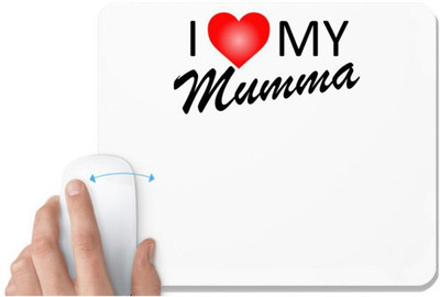 UDNAG White Mousepad 'Father Mother | I love my Mumma' for Computer / PC / Laptop [230 x 200 x 5mm] Non Slip Base Mousepad(White)