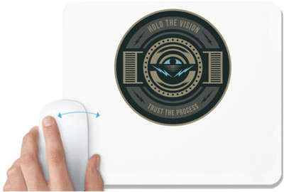 UDNAG White Mousepad 'Vision | Hold the vision trust the process' for Computer / PC / Laptop [230 x 200 x 5mm] Non Slip Base Mousepad(White)
