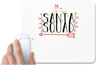 UDNAG White Mousepad 'Christmas Santa | santa squaddd' for Computer / PC / Laptop [230 x 200 x 5mm] Mousepad(White)