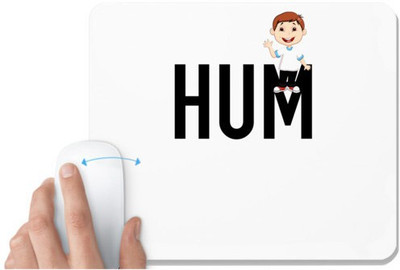 UDNAG White Mousepad 'Couple | Hum' for Computer / PC / Laptop [230 x 200 x 5mm] Non Slip Base Mousepad(White)