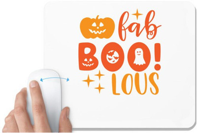 UDNAG White Mousepad 'fabulous | fab boo lous' for Computer / PC / Laptop [230 x 200 x 5mm] Mousepad(White)
